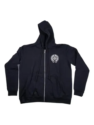 Chrome Hearts zip-up graphic hoodie - men - Fabric - M - Black