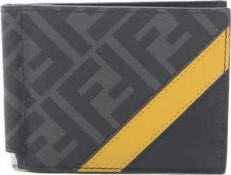 Fendi 2010-2025 FF Monogram Diagonal card holder - Black