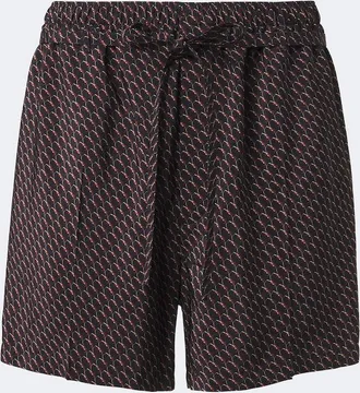 Saint Laurent Cassandre printed silk shorts