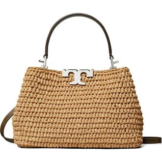 Tory Burch Mini Eleanor Raffia Satchel in Honeycomb at Nordstrom