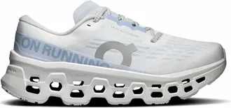 On Womens Cloudmonster 3 Running Shoes In White/ Frost