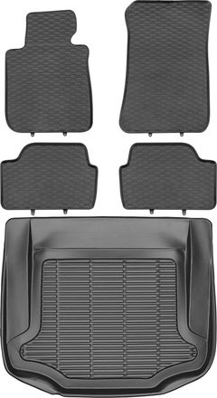 OEM Juego De Alfombrillas De Goma Para Coche Y Alfombrilla Para Maletero Para Bmw Serie 1 E87 Hatchback (2004-2011)
