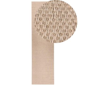 Beliani Runner Rug Light Beige Jute 80 x 300 cm Rectangular Braided Rustic Style Hallway Bedroom NANDED