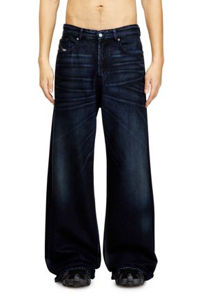 Diesel Relaxed Jeans Low Waist D-Rise, Dark blue, Button fly