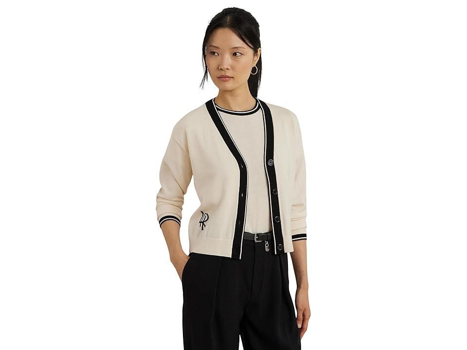 売れ筋商品|||ラルフローレン ニット&セーター アウター レディース Plus Size Striped Cable-Knit Cotton Polo Sweater Blue Lapis White s7-AI200971176001_lifestyle?