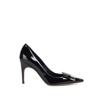 Sergio Rossi Black Calfskin High Heel Womens Pumps