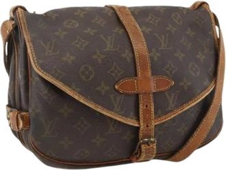 Louis Vuitton Pre-owned Cross Body Bags, female, Brown, Size: ONE SIZE Pre-owned Canvas Cross Body Bag
