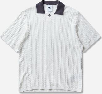 adidas Men s Cable Knit Football Jersey Cloud White