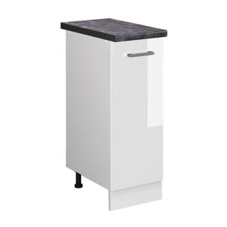 Vicco Armario De Farmacia R-line, Blanco Alto Brillo, 30 Cm, Et Antracita