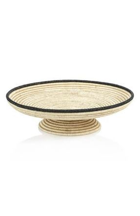 Zodax Matera Coiled Footed Bowl in Beige/Black at Nordstrom Rack