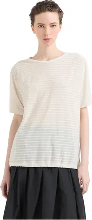 Emporio Armani Stijlvolle Jurk voor Vrouwen - Dames - T-shirts - Wit - S - Tops