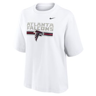 Nike Atlanta Falcons Alt Redesign Boxy Nike Womens NFL T-Shirt in White | 01CM10A96-182