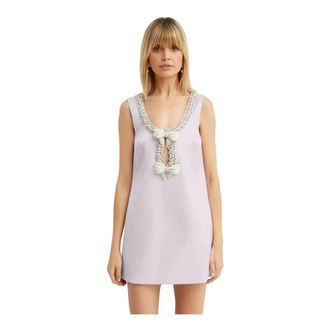 Self Portrait Mini Jurk - Dames - Jurken - Paars - Maat: XS Poliester