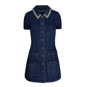 Self Portrait Dames, Jurken, Blauw, Maat: L Katoen