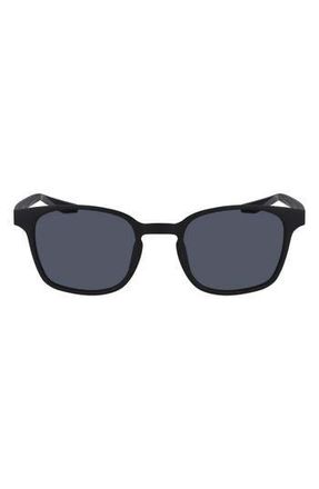 Nike 51mm Round Sessions Sunglasses in Matte Black/Black/Dark Grey at Nordstrom Rack
