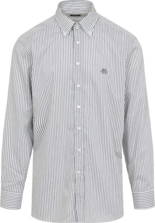 Etro Roma Logo Shirt - Heren - Casual Overhemden - Zwart - 3XL - Overhemden