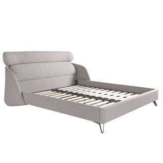 Angel Cerd&aacute; Light Grey Upholstered Double Bed 180x200 cm