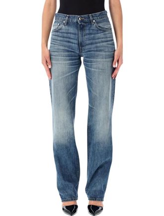 Haikure Blue Tapered High Rise Jeans