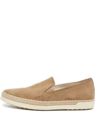 Tod's suede woven slip-on sneakers - Brown