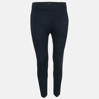 Joseph Navy Blue Stretch Gabardine Leggings