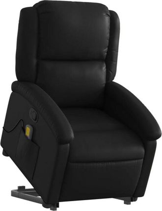 vidaXL Vidaxl - Sill&oacute;n Reclinable De Masaje De Pie Cuero Artificial Negro