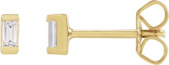 Diamond2Deal 14K Gold.08ct Lab-Grown Diamond Earrings Clarity VS, Color G-H