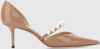 Jimmy Choo London D&eacute;collet&eacute; Aurelie in pelle verniciata con perle e tacco a spillo