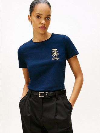 Tommy Hilfiger TH Crest Embroidery Crew Neck T-Shirt