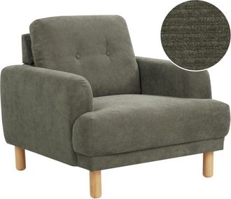 Beliani Armchair TUVE Corduroy Dark Green
