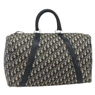 Dior Pre-owned Weekend Bags, female, Blue, Size: ONE SIZE Pre-owned Vintage Trotter Boston Bag