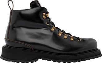 Buttero Alpi Veterlaarsjes - Heren - Veterlaarzen - Zwart - 41 EU - Wol - Schoenen