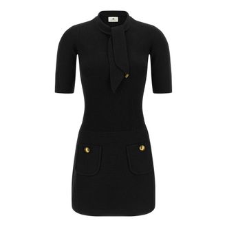 Elisabetta Franchi Dames, Jurken, Zwart, Maat: S