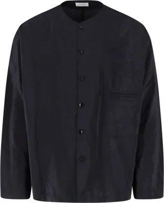 Christophe Lemaire Black Silk Blend Round Neck Shirt