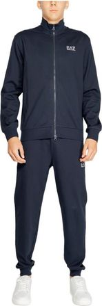 Emporio Armani Trainingsset - Heren - Trainingspakken - Blauw - 2XL - Katoen - Fitness