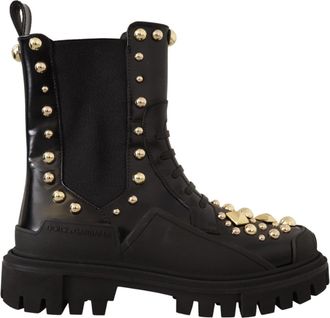 Dolce & Gabbana Dolce Gabbana Studs Leer Enkellaarsjes