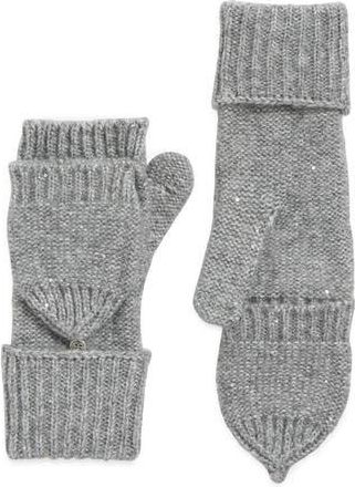 Calvin Klein Mini Sequin Flip Top Gloves in Heather Grey at Nordstrom Rack