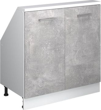 Vicco Armario Para Techo Inclinado Rion, Hormig&oacute;n/blanco, Con 2 Puertas, Vicco