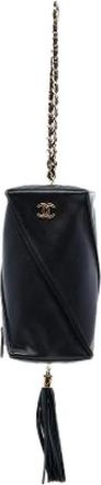 Chanel Pre-owned Vintage Lamsleer Tassel Clutch - Dames - Vintage Mini Tas - Zwart - ONE Size - Leer - Vintage