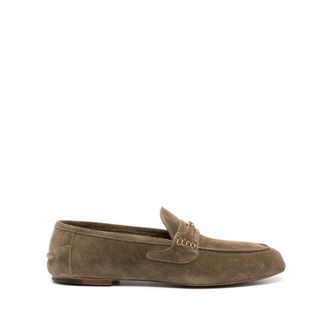 Gucci Interlocking G Suede Loafers