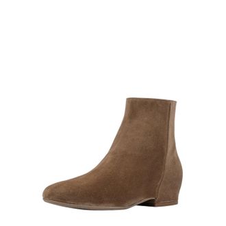 Aquatalia Womens Ulyssa Boot Dress Casual, Inside Zipper, Almond Toe, Thermoplastic Polyurethane Outsole, Champagne, 9 UK