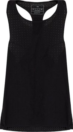 Yohji Yamamoto perforated-detail tank top - women - Recycled Polyamide - S - Black