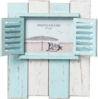 Beachcombers White With Light Blue Boards Frame at Nordstrom, Size Medium