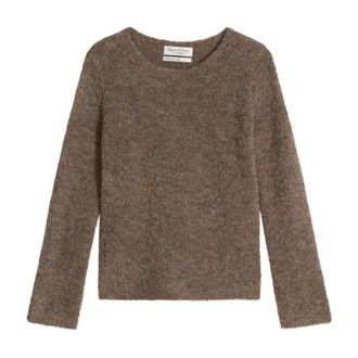 Marc O'Polo Gebreide Pullovers Lange Mouwen - Dames - Truien - Bruin - Maat: XL Wol