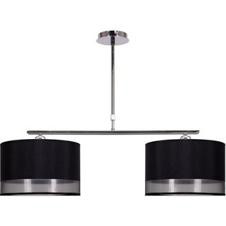 Fabrilamp Fabrilamp - Lampara Serie Menorca 2xe27 Cromo/negra Regx86x25 Cm