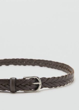 Mango Cintura pelle intrecciata marrone - Uomo - 100 - MANGO MAN