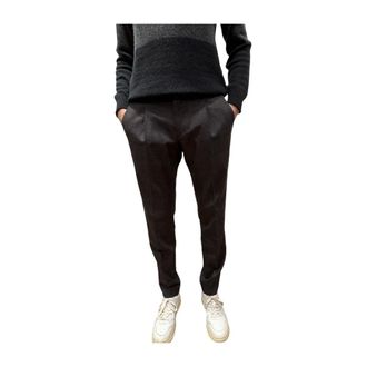 BRIGLIA 1949 Prince of Wales Flanellen Pantalon - Heren - Broeken - Grijs - Maat: L Flanel