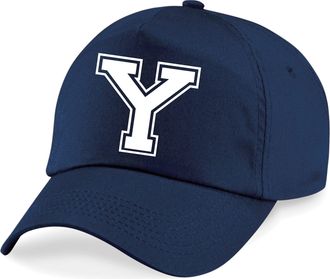 Generic Personalised Initial Alphabet Baseball Cap Hat Funny School Childrens Boys Girls Kids Unisex Cap (French Navy)