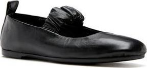 La Canadienne Gracie City Dry Waterproof Mary Jane Flat in Black Leather at Nordstrom Rack, Size 7.5
