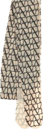 Valentino Garavani Embroidered Toile Iconographe Tulle Strass Jersey Collant - Dames - Pantys - Veelkleurig - XS - Nylon - Ondergoed