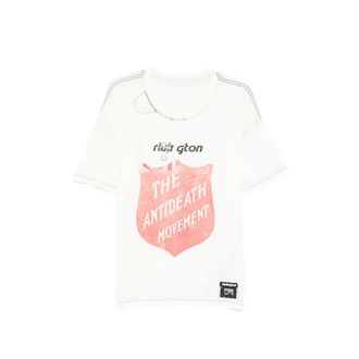 RRR123 Graphic-print Distressed T-shirt